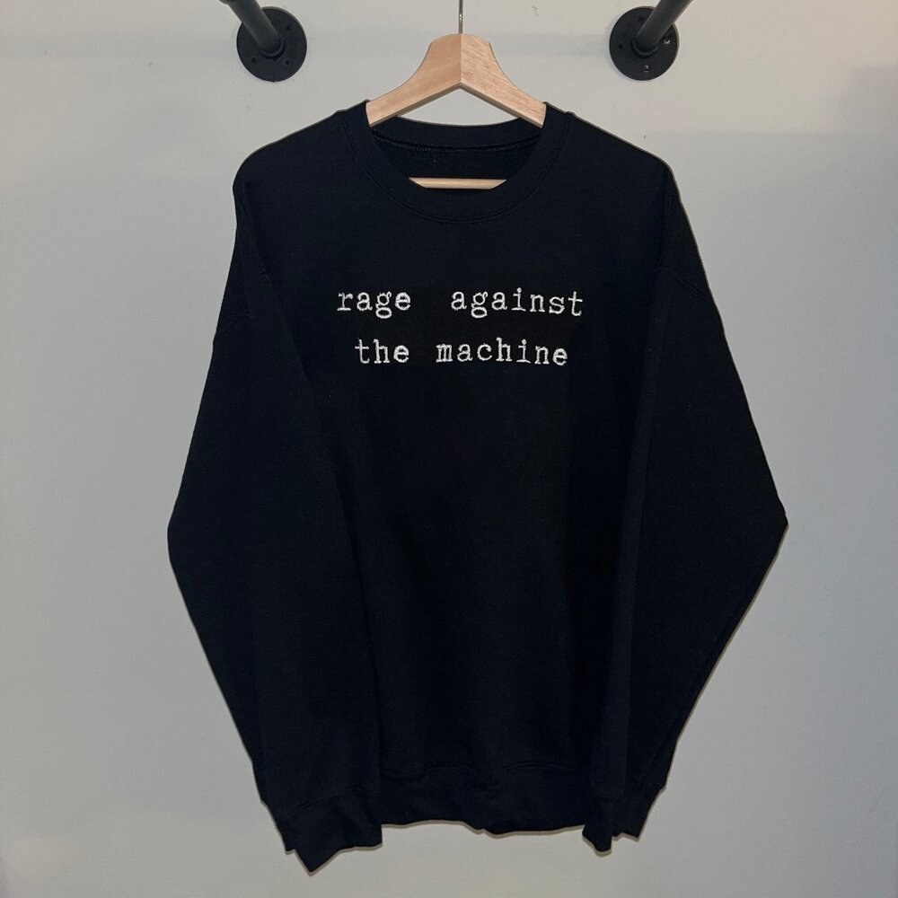 Black Rage Against The Machine ALT Rock Band Crewneck Sweatshirt